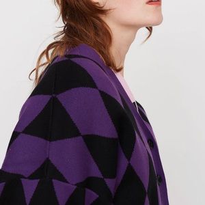 Lazy Oaf Purple Harlequin Cardigan S 